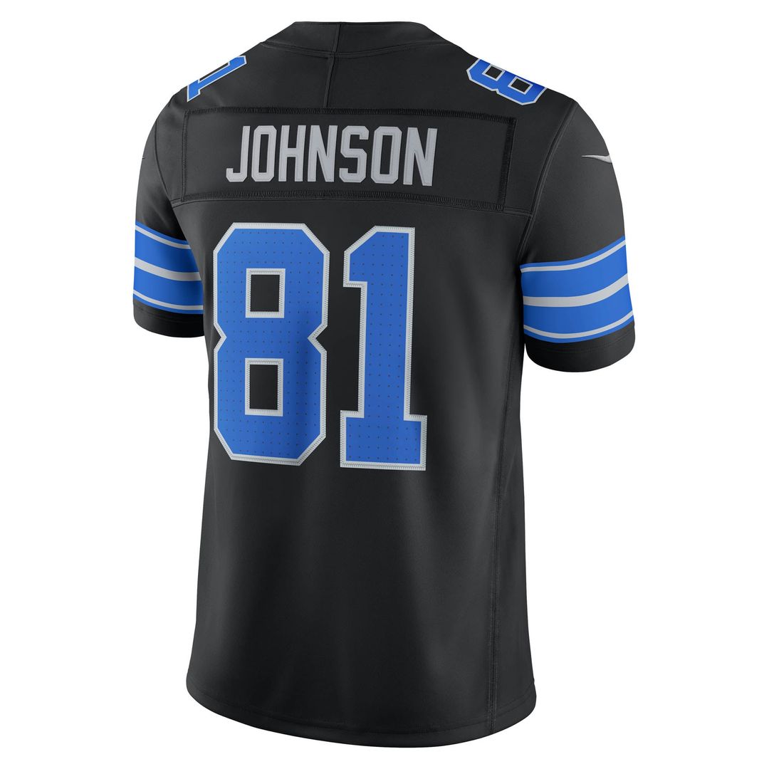 Calvin Johnson Detroit Lions Black Alternate Vapor F.U.S.E. Stitched Retired Limited Jersey
