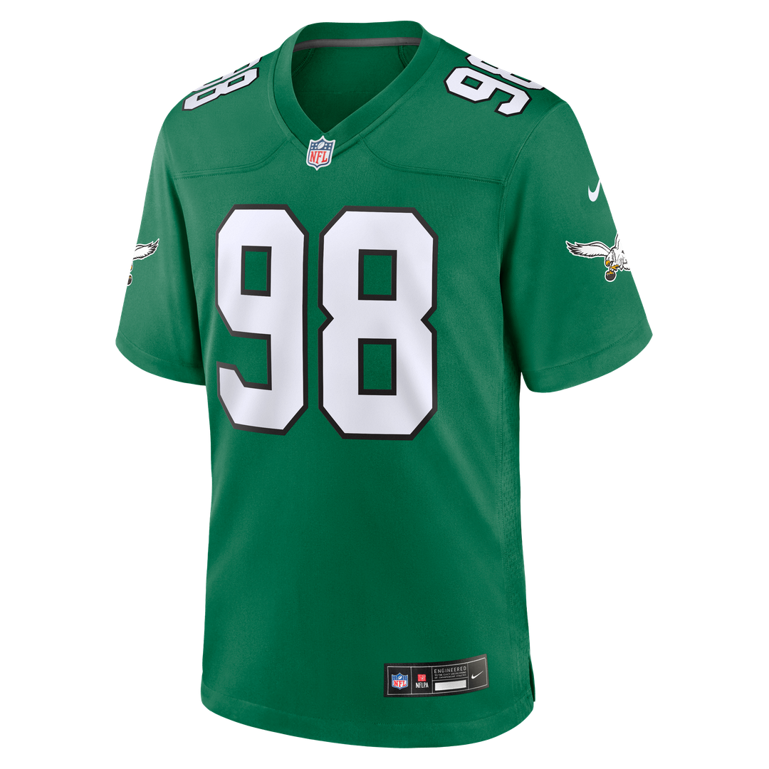 Jalen Carter Philadelphia Eagles Midnight Green Team Game Jersey