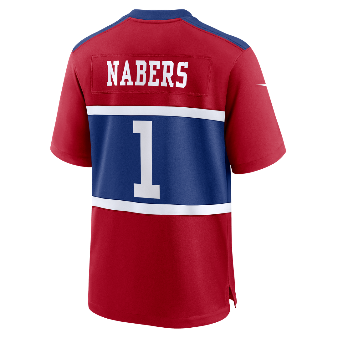 Malik Nabers New York Giants Century Red Alternate Game Jersey