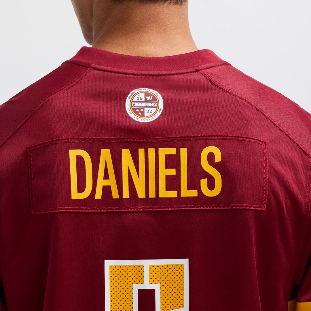Jayden Daniels Washington Commanders Burgundy Player Game Jersey