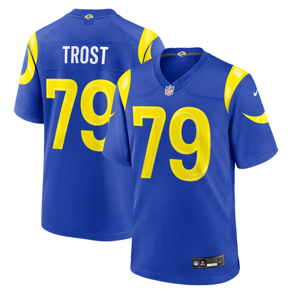 Keagen Trost Los Angeles Rams Royal Team Game Jersey