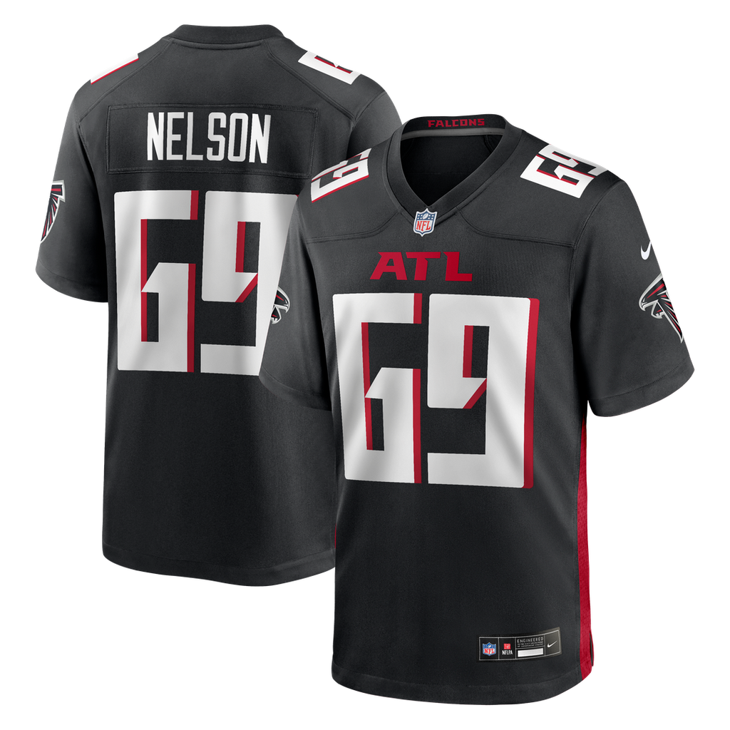 Jack Nelson Atlanta Falcons Black Team Game Jersey