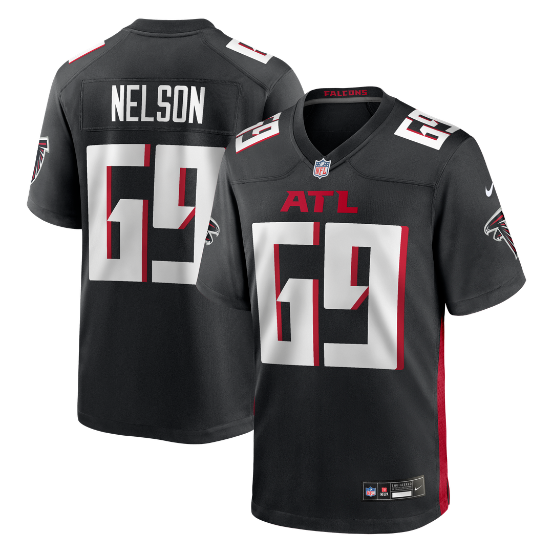 Jack Nelson Atlanta Falcons Black Team Game Jersey