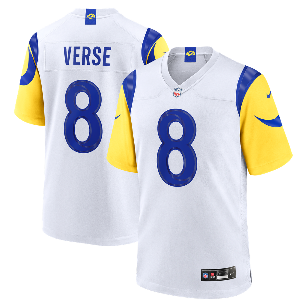 Jared Verse Los Angeles Rams White White Game Player Jersey