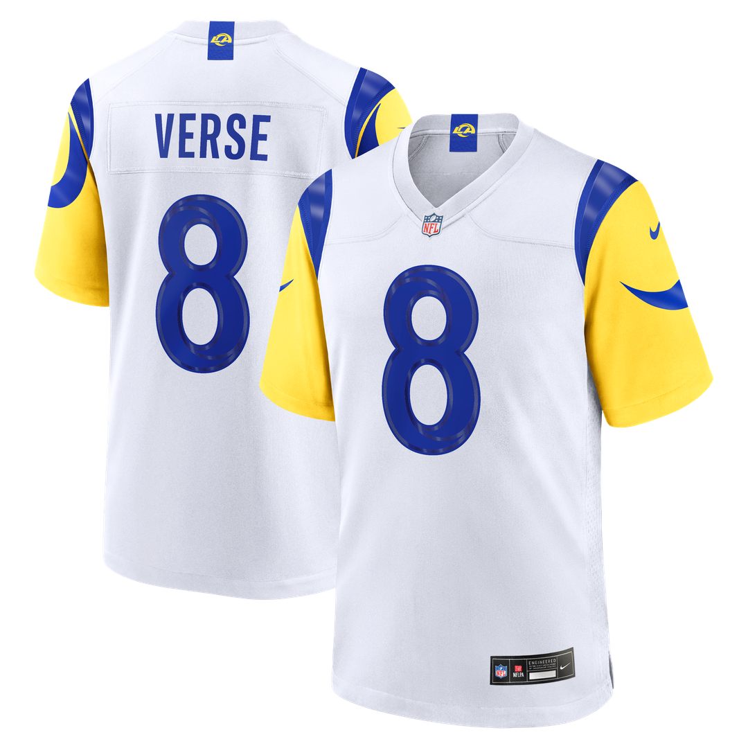 Jared Verse Los Angeles Rams White White Game Player Jersey