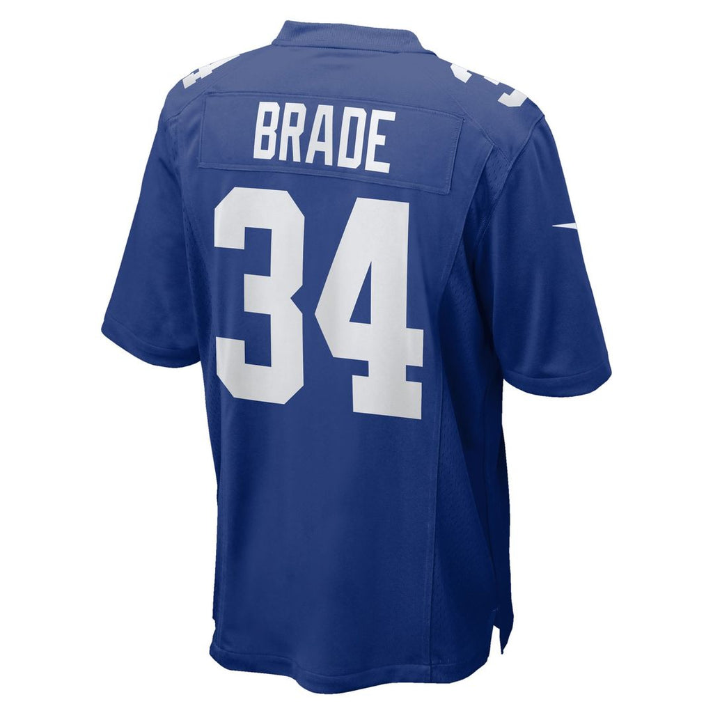 Beau Brade New York Giants Royal Team Game Jersey