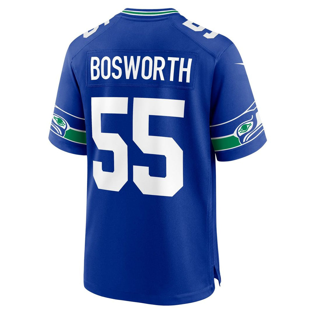Brian Bosworth Seattle Seahawks Royal Retired Player Alternate Game Jersey