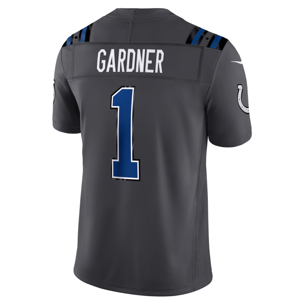 Ahmad Sauce Gardner Indianapolis Colts Anthracite 2026 Rivalries Collection Stitched Limited Jersey