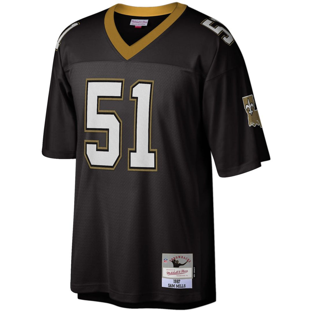 Sam Mills New Orleans Saints Black Legacy Replica Jersey