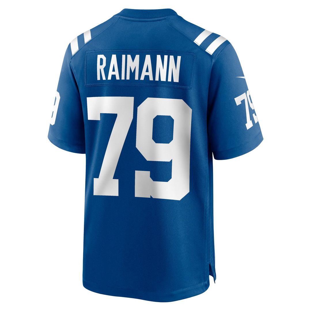 Bernhard Raimann Indianapolis Colts Royal Player Game Jersey