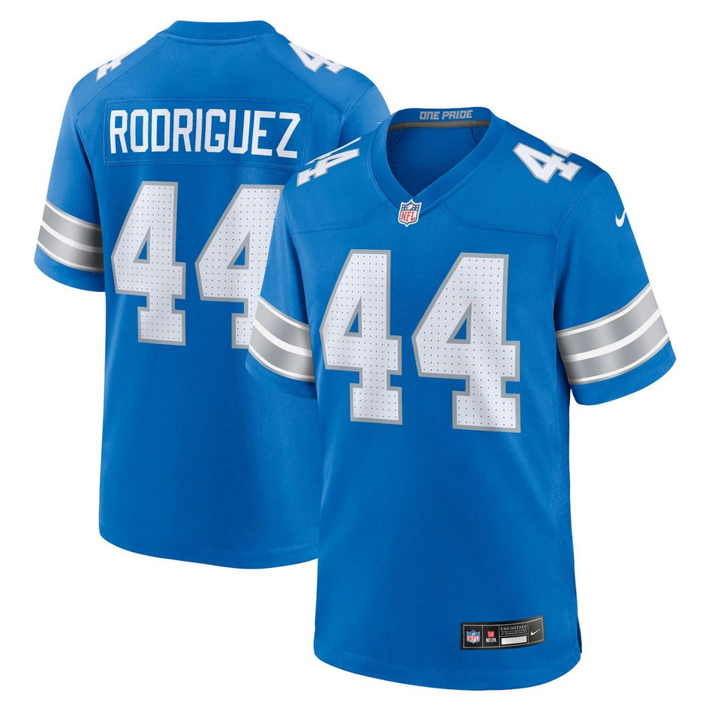 Malcolm Rodriguez Detroit Lions Blue Game Jersey