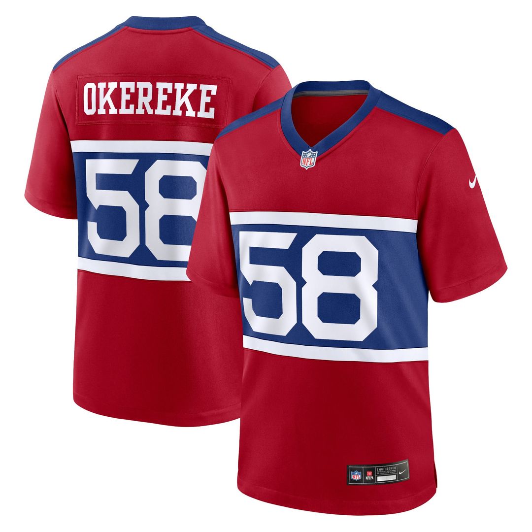 Bobby Okereke New York Giants Century Red Alternate Player Game Jersey