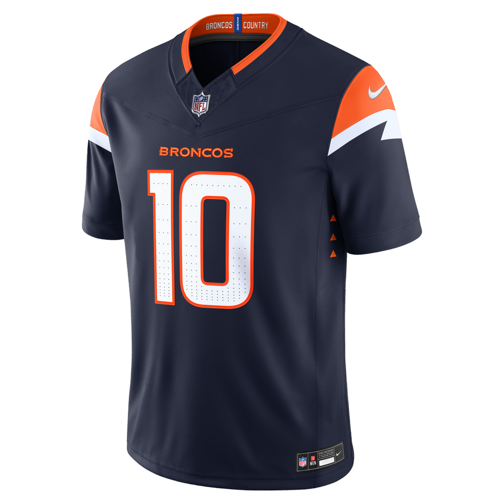 Bo Nix Denver Broncos White Vapor F.U.S.E. Stitched Limited Jersey