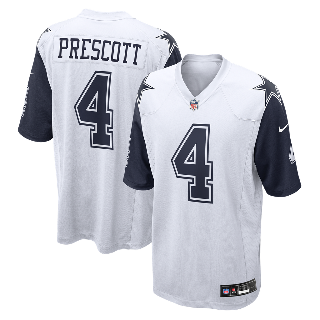 Dak Prescott Dallas Cowboys White Alternate Game Team Jersey