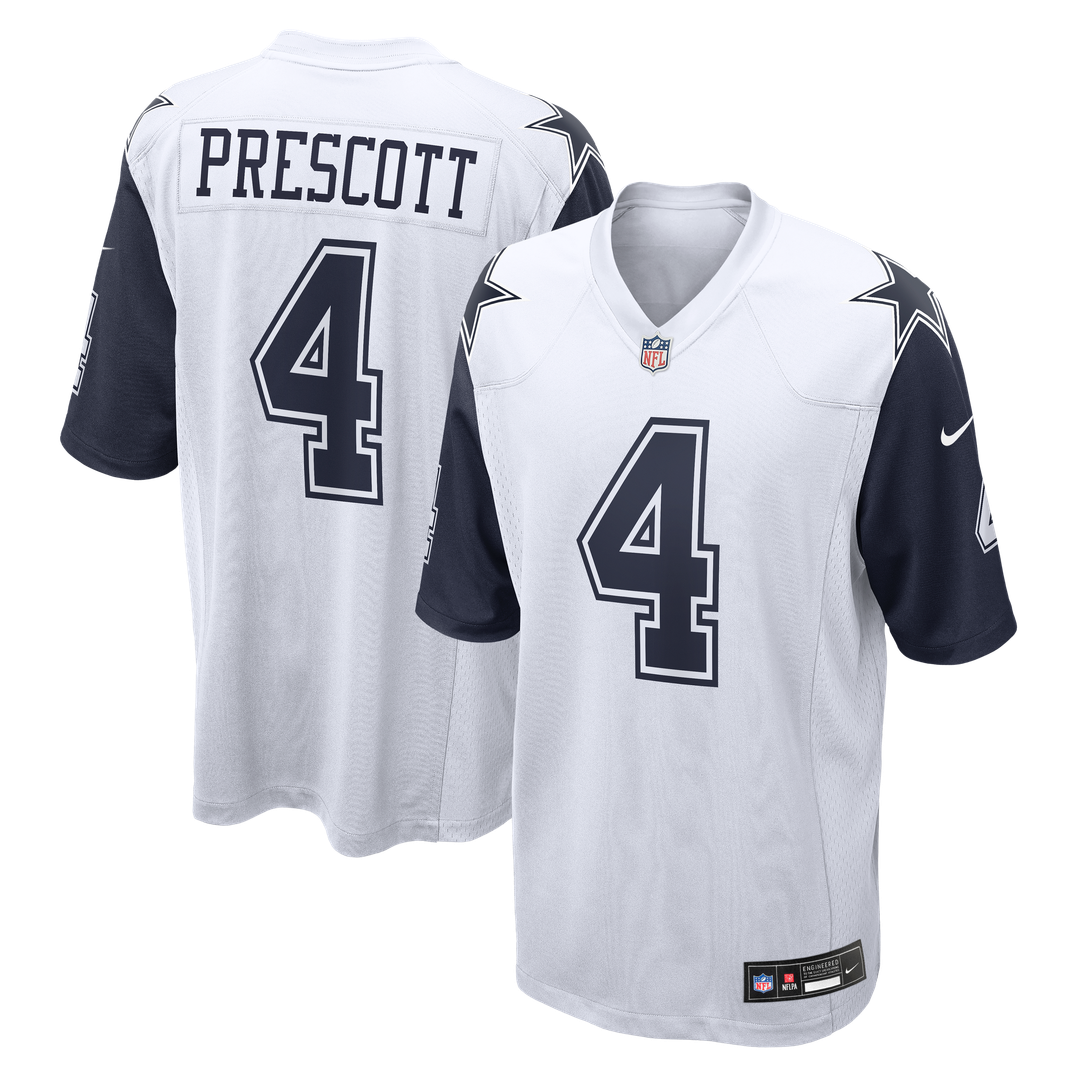 Dak Prescott Dallas Cowboys White Alternate Game Team Jersey