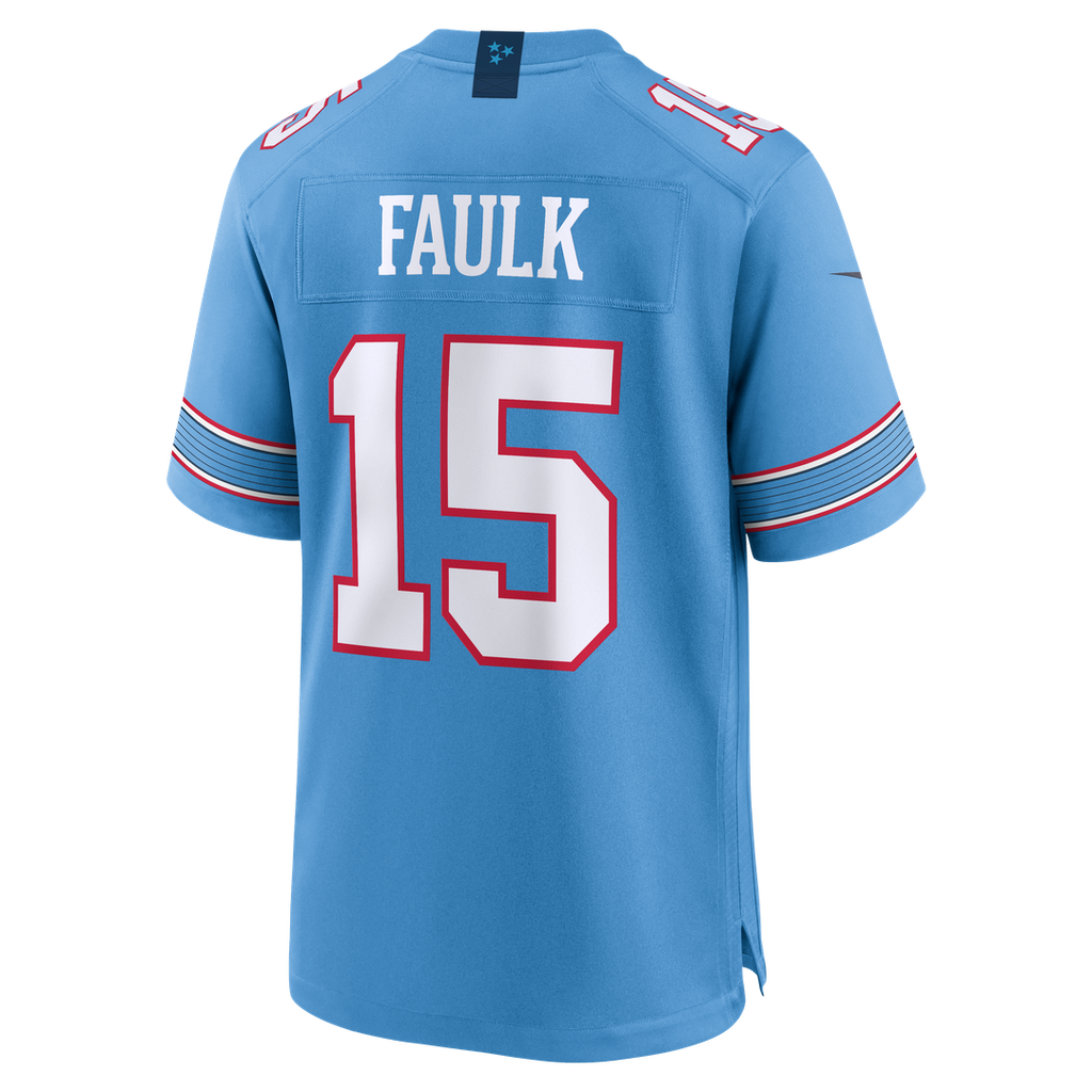 Keldric Faulk Tennessee Titans Light Blue Team Game Jersey