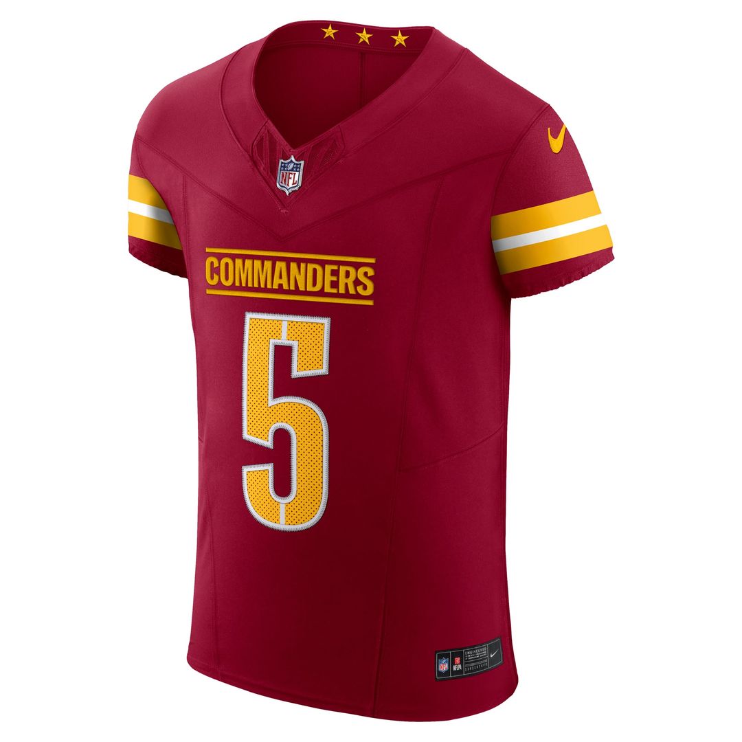 Jayden Daniels Washington Commanders Burgundy Team Vapor F.U.S.E. Elite Jersey