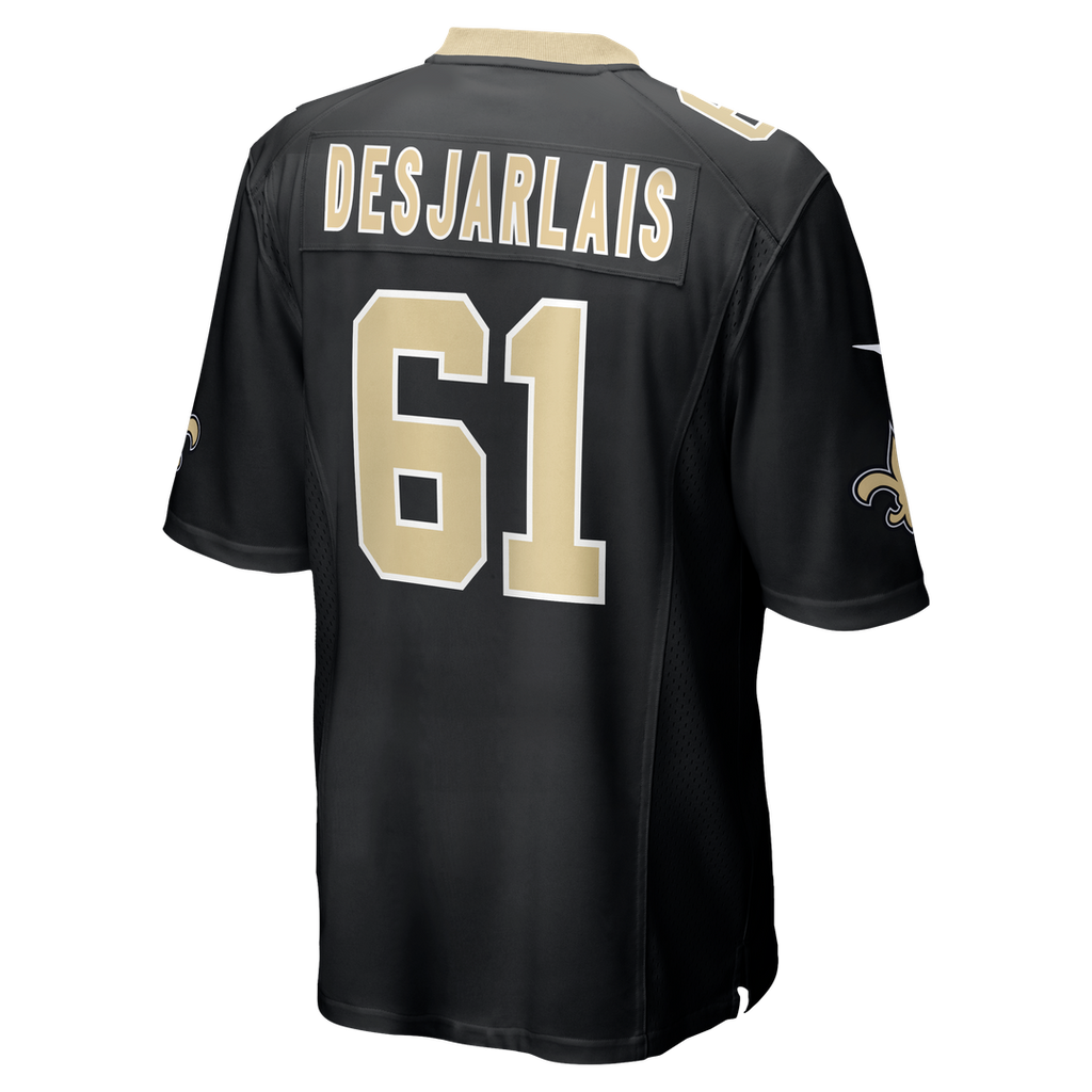 Drew Desjarlais New Orleans Saints Black Game Player Jersey