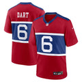 Jaxson Dart New York Giants Red Alternate Century Red Game Jersey