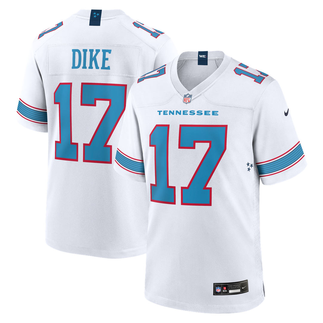 Chimere Dike Tennessee Titans White Game Jersey