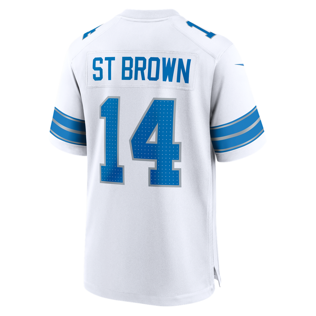 Amon-Ra St. Brown Detroit Lions Blue Game Jersey