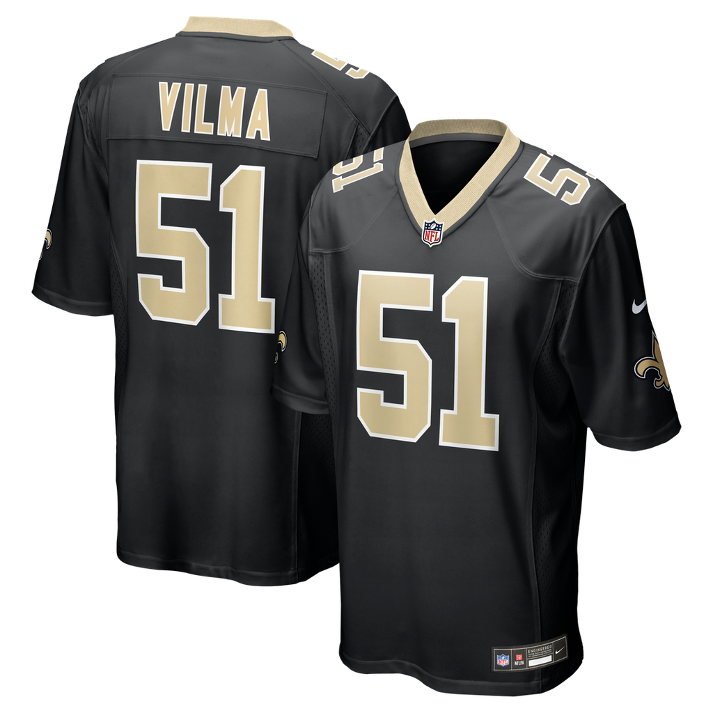 Jonathan Vilma New Orleans Saints Black Game Retired Player Jersey