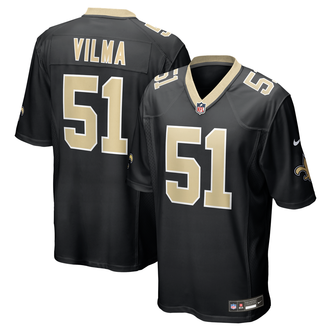 Jonathan Vilma New Orleans Saints Black Game Retired Player Jersey