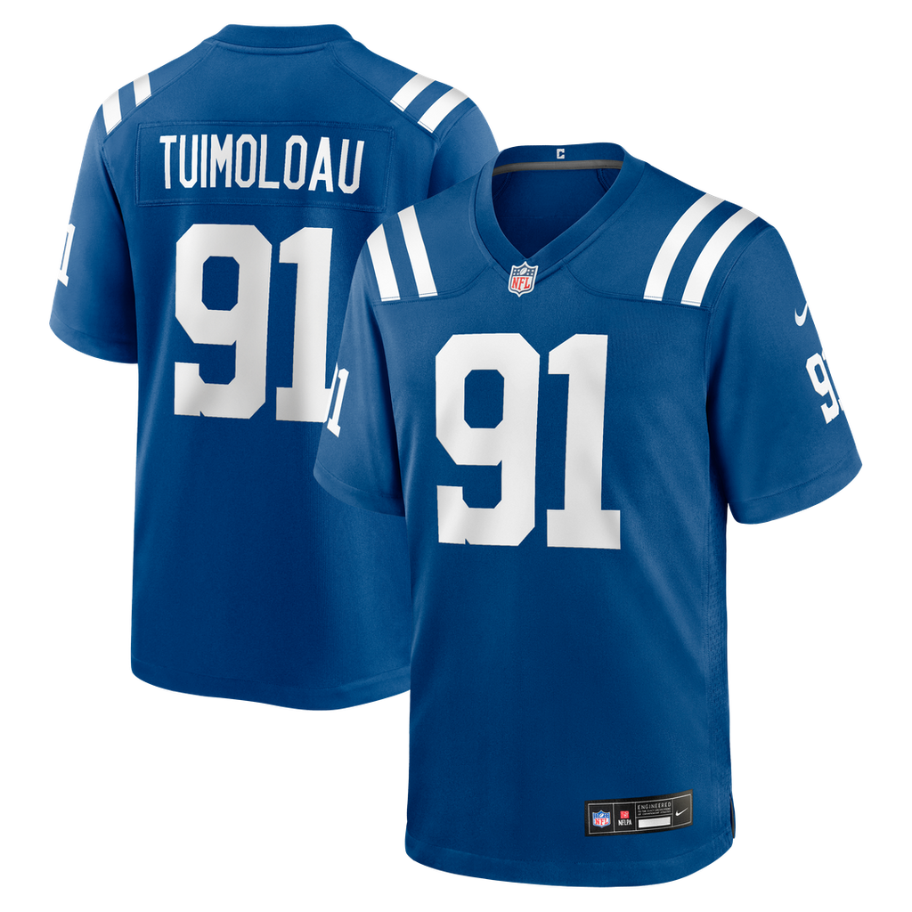 JT Tuimoloau Indianapolis Colts Royal Team Game Jersey