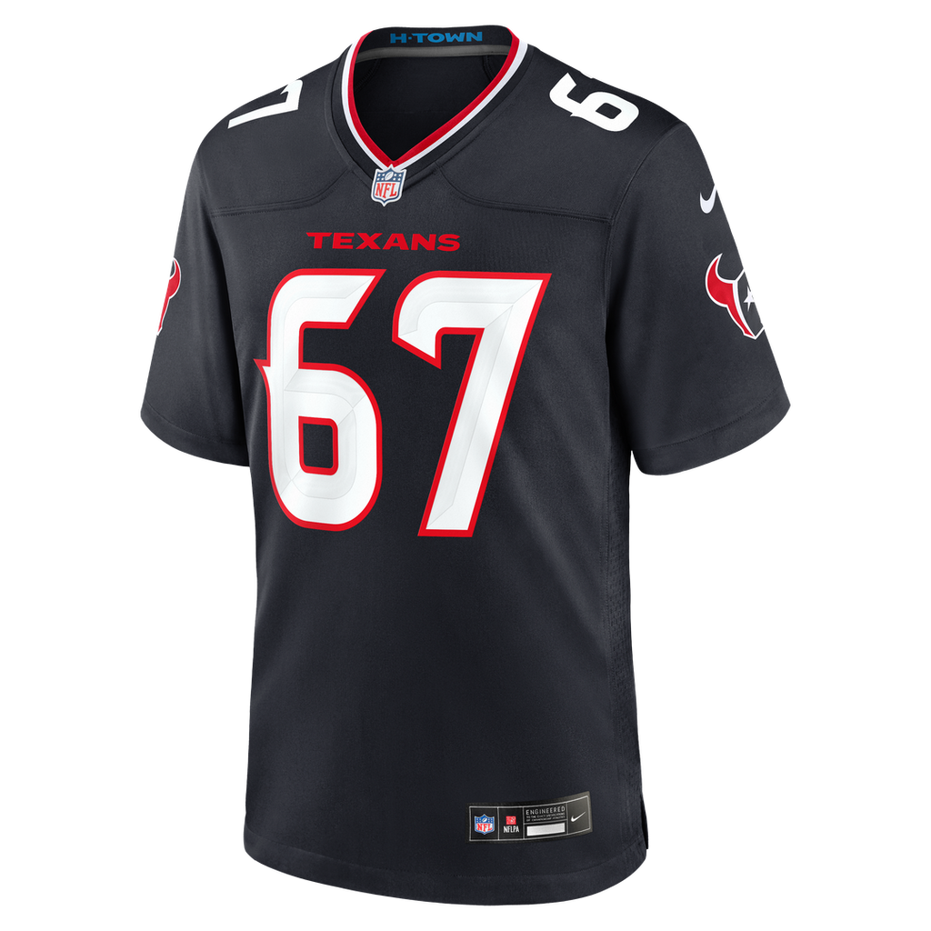 Evan Brown Houston Texans Navy Team Game Jersey