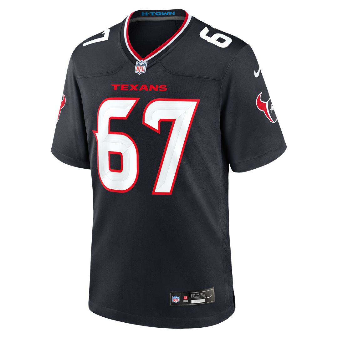 Evan Brown Houston Texans Navy Team Game Jersey