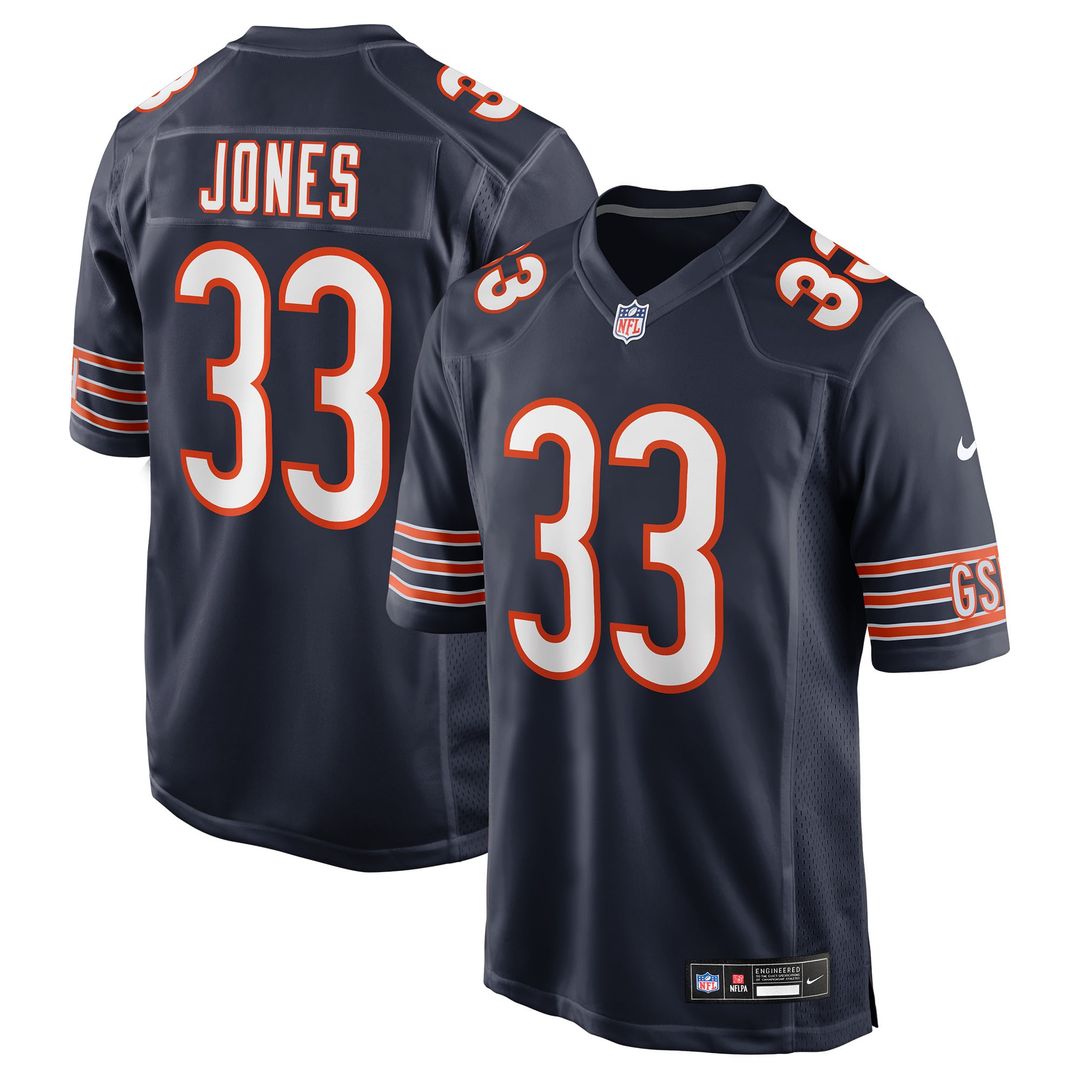 Jaylon Jones Chicago Bears Navy Team Game Jersey