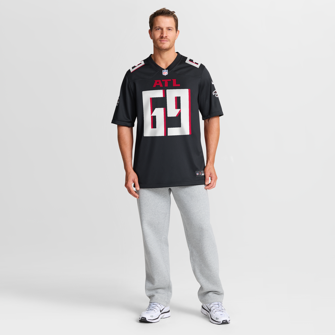 Jack Nelson Atlanta Falcons Black Team Game Jersey