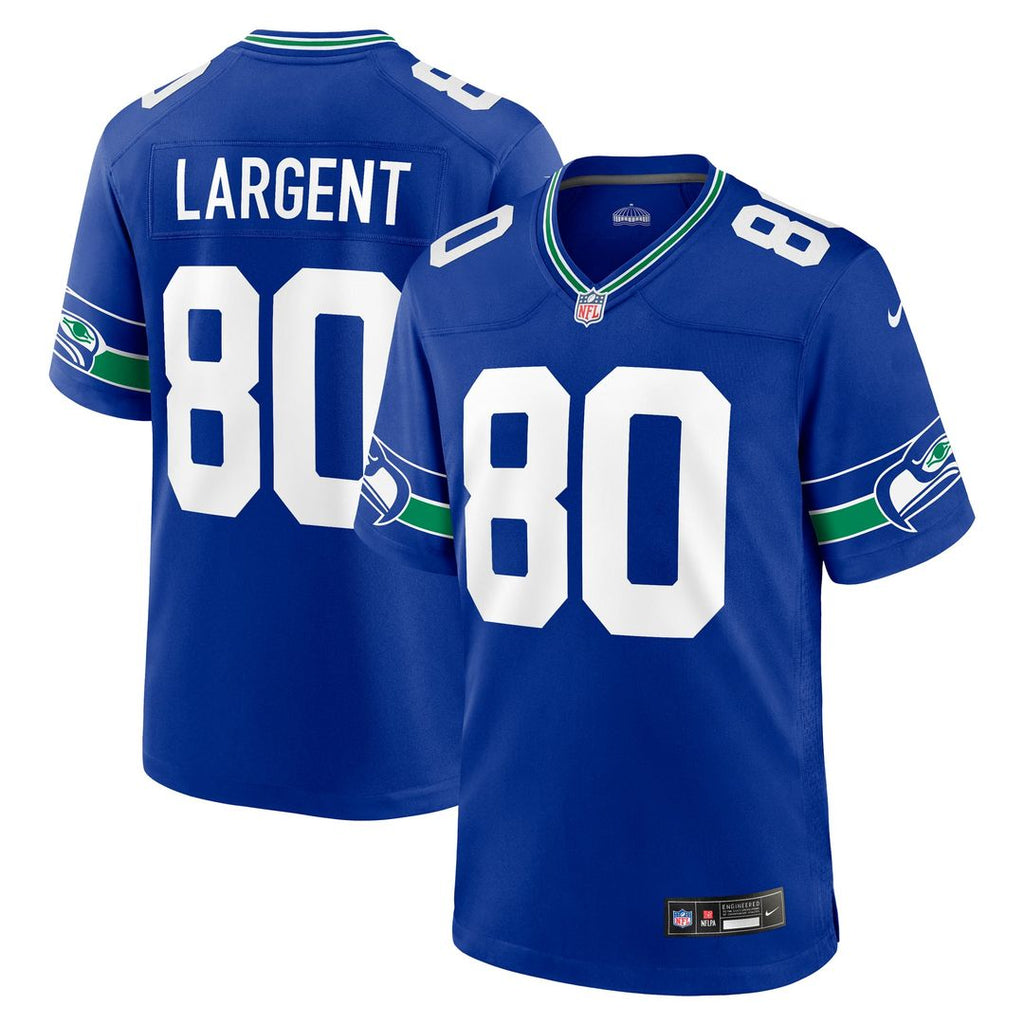 Steve Largent Seattle Seahawks Royal Throwback Retired Player Game Jersey