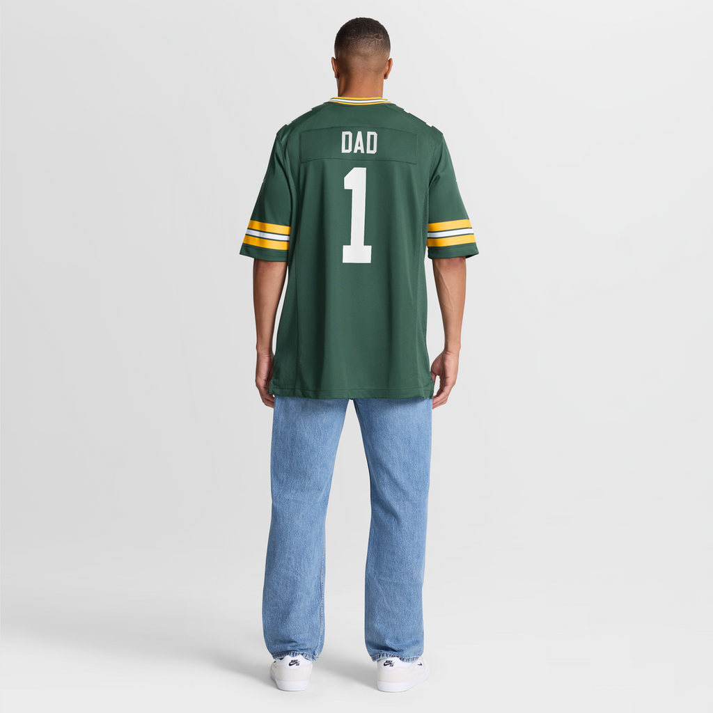 Green Bay Packers Number 1 Dad Green Game Jersey