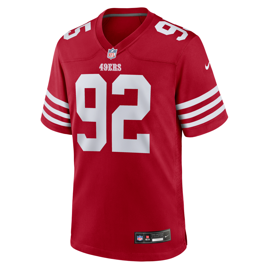 Alfred Collins San Francisco 49ers Scarlet Team Game Jersey