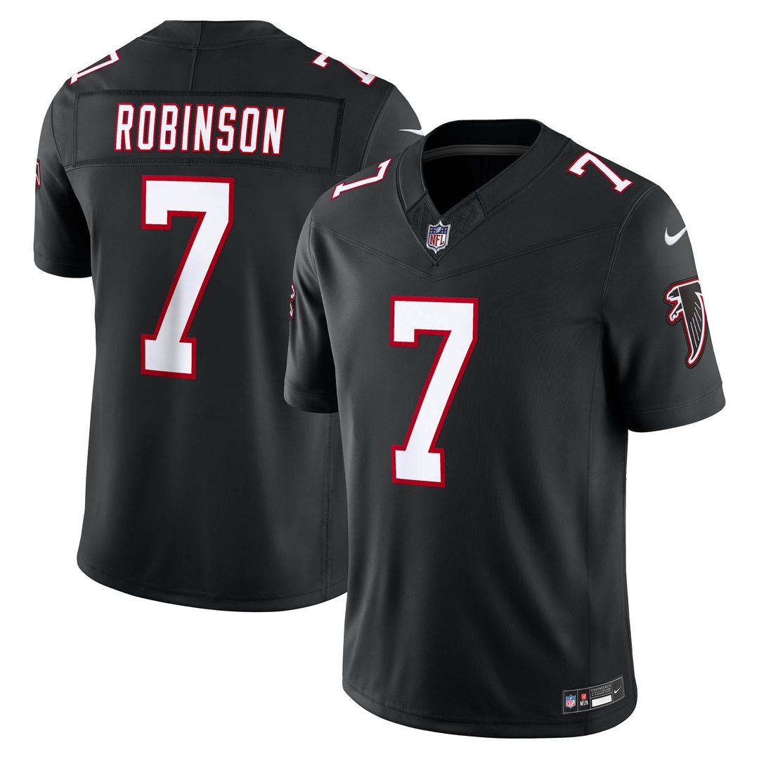 Bijan Robinson Atlanta Falcons Black Alternate Throwback Vapor F.U.S.E. Stitched Limited Jersey