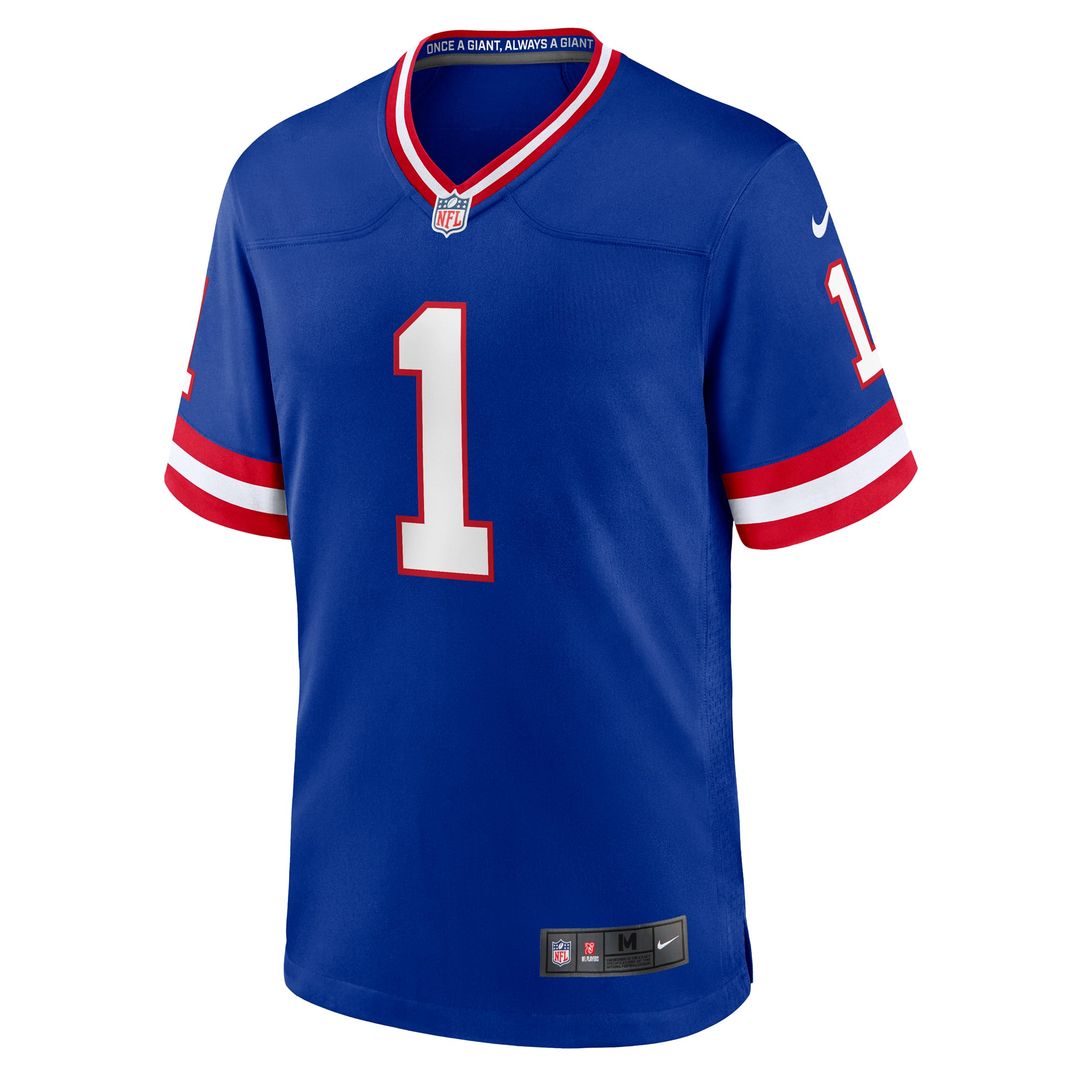 Malik Nabers New York Giants Royal Game Player Jersey
