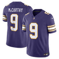 J.J. McCarthy Minnesota Vikings Purple Alternate Classic Vapor F.U.S.E. Stitched Limited Jersey