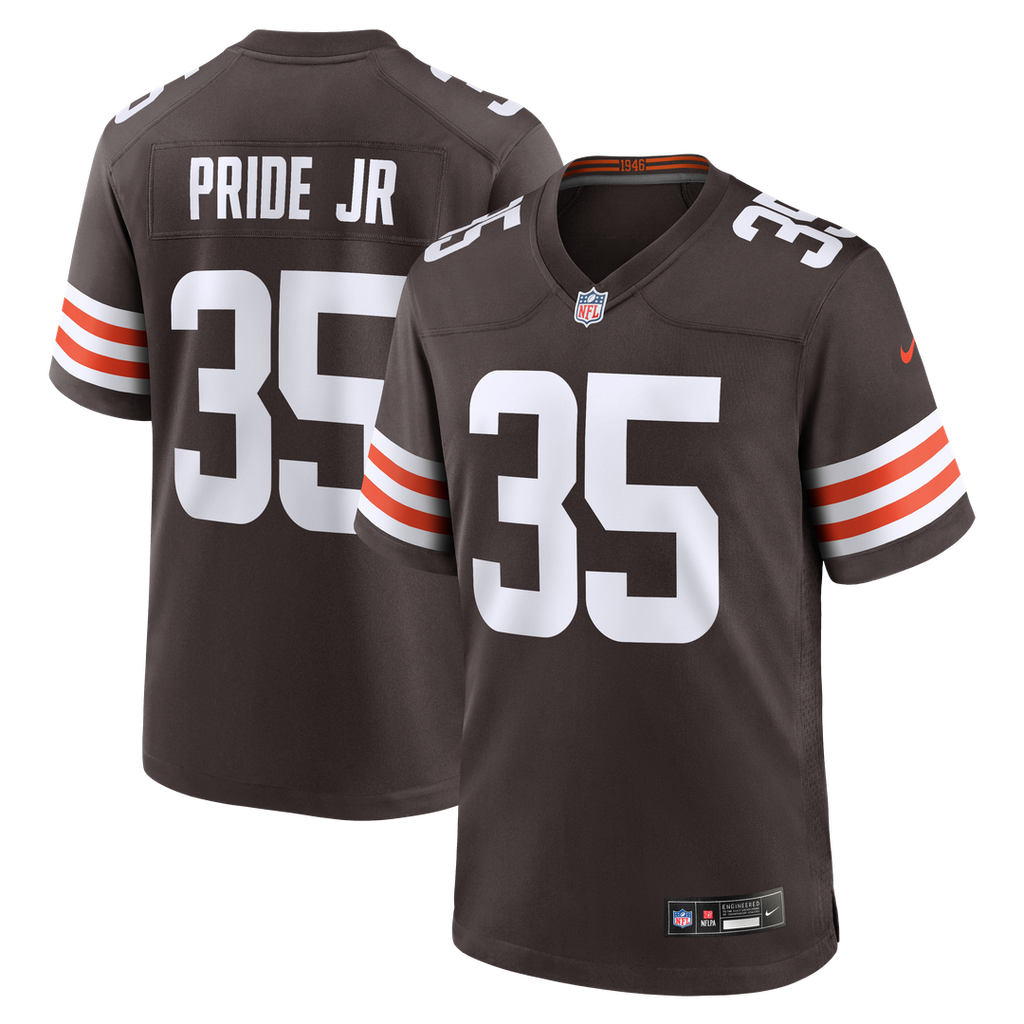 Toriano Pride Jr. Cleveland Browns Brown Team Game Jersey
