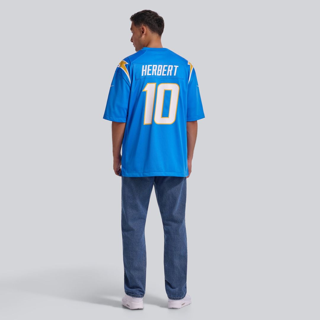 Justin Herbert Los Angeles Chargers Gold Alternate Charger Power Game Player Jersey