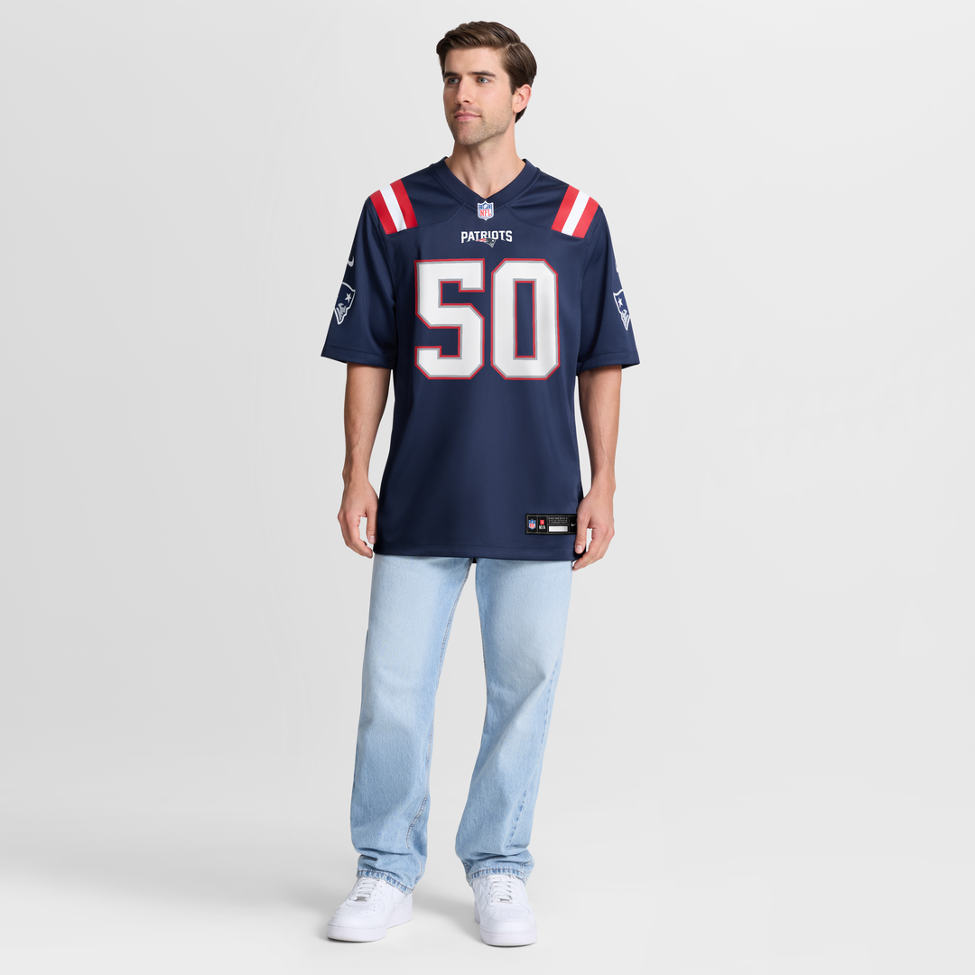 Mike Vrabel New England Patriots Navy Game Retired Player Jersey