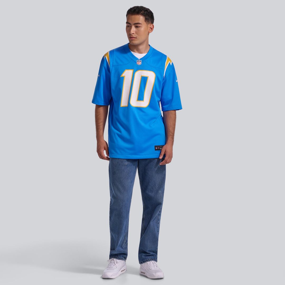 Justin Herbert Los Angeles Chargers Gold Alternate Charger Power Game Player Jersey