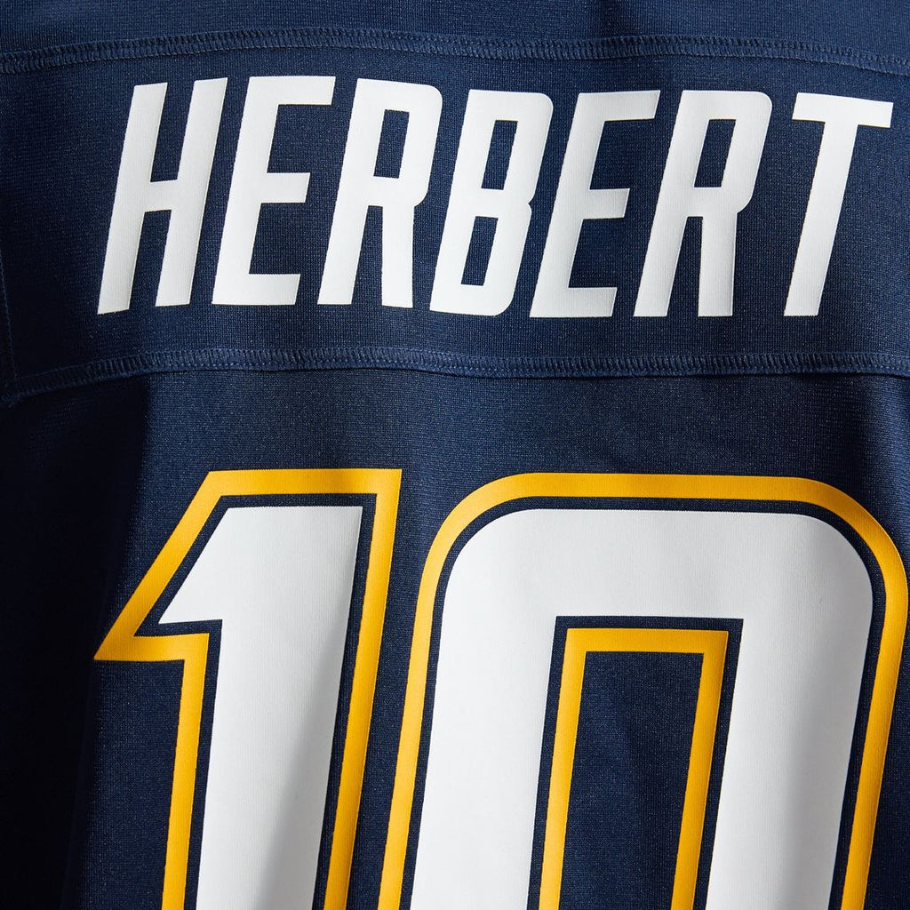 Justin Herbert Los Angeles Chargers Gold Alternate Charger Power Game Player Jersey