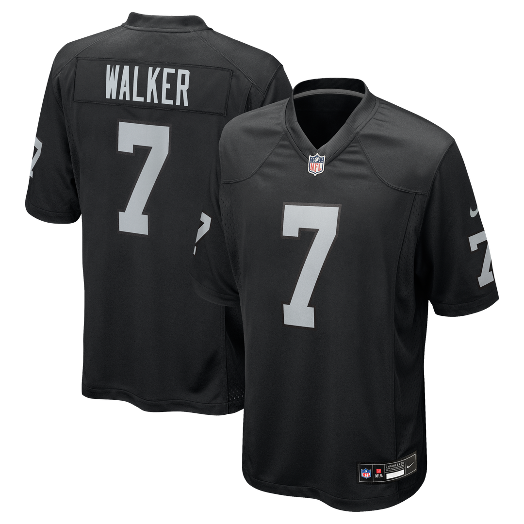 Quay Walker Las Vegas Raiders Black Team Game Jersey