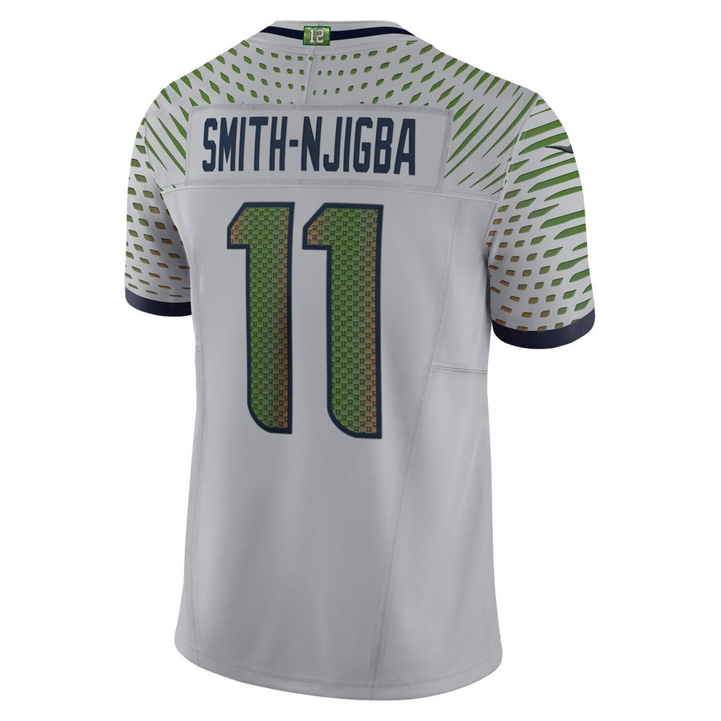 Jaxon Smith-Njigba Seattle Seahawks Gray Rivalries Collection Stitched Limited Jersey