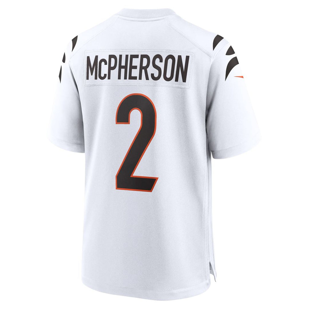 Evan McPherson Cincinnati Bengals White Game Player Jersey
