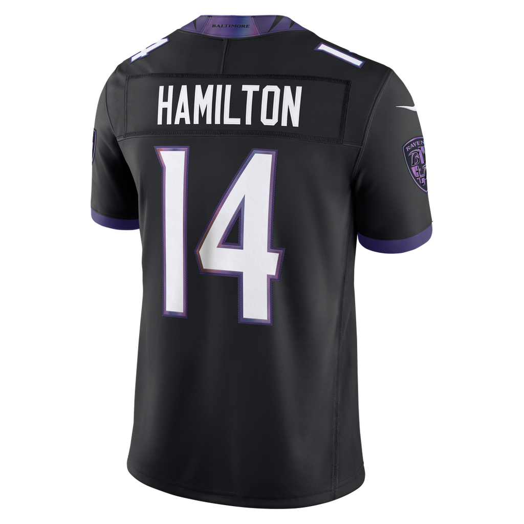 Kyle Hamilton Baltimore Ravens Black Alternate Vapor F.U.S.E. Stitched Limited Jersey