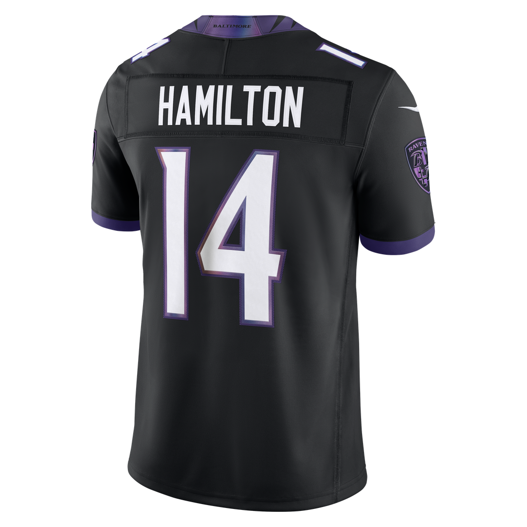 Kyle Hamilton Baltimore Ravens Black Alternate Vapor F.U.S.E. Stitched Limited Jersey
