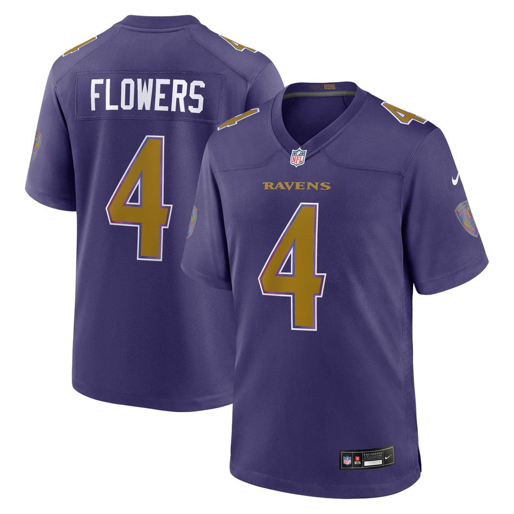 Zay Flowers Baltimore Ravens Purple Alternate Game Jersey
