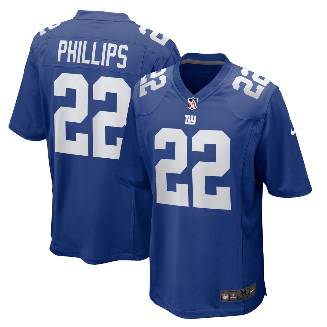 Dru Phillips New York Giants Royal Team Game Jersey